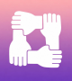 Interlocking Community Hands App Icon Interlocking Community Hands App Icon